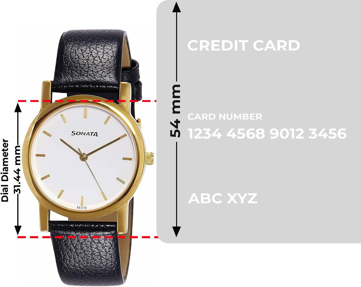 Sonata Quartz White Dial Black Leather Strap Men's Watch - Image 4