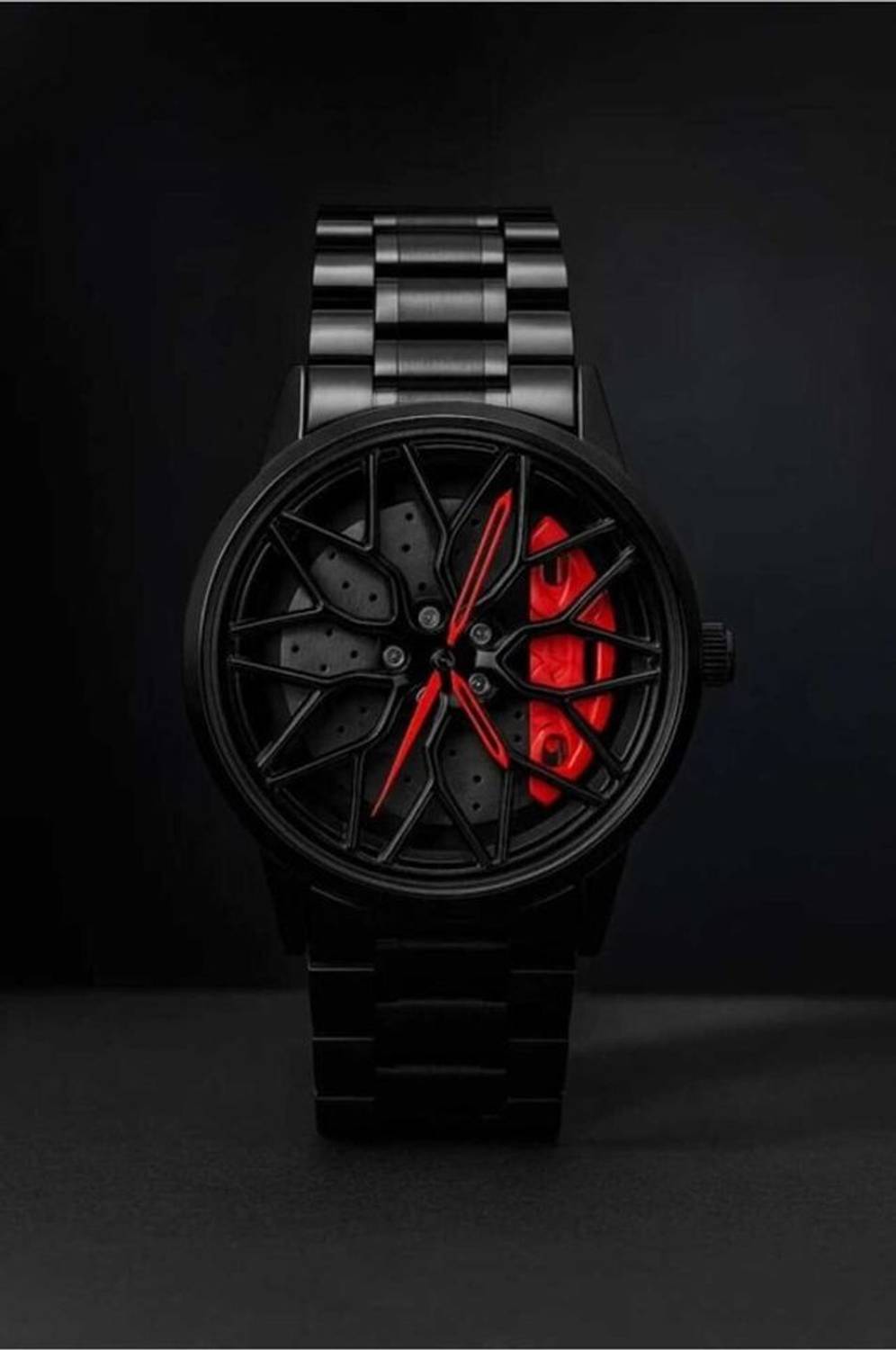 zyrowear Red Analog Car Wheel Spinning Watch for Men - Image 1