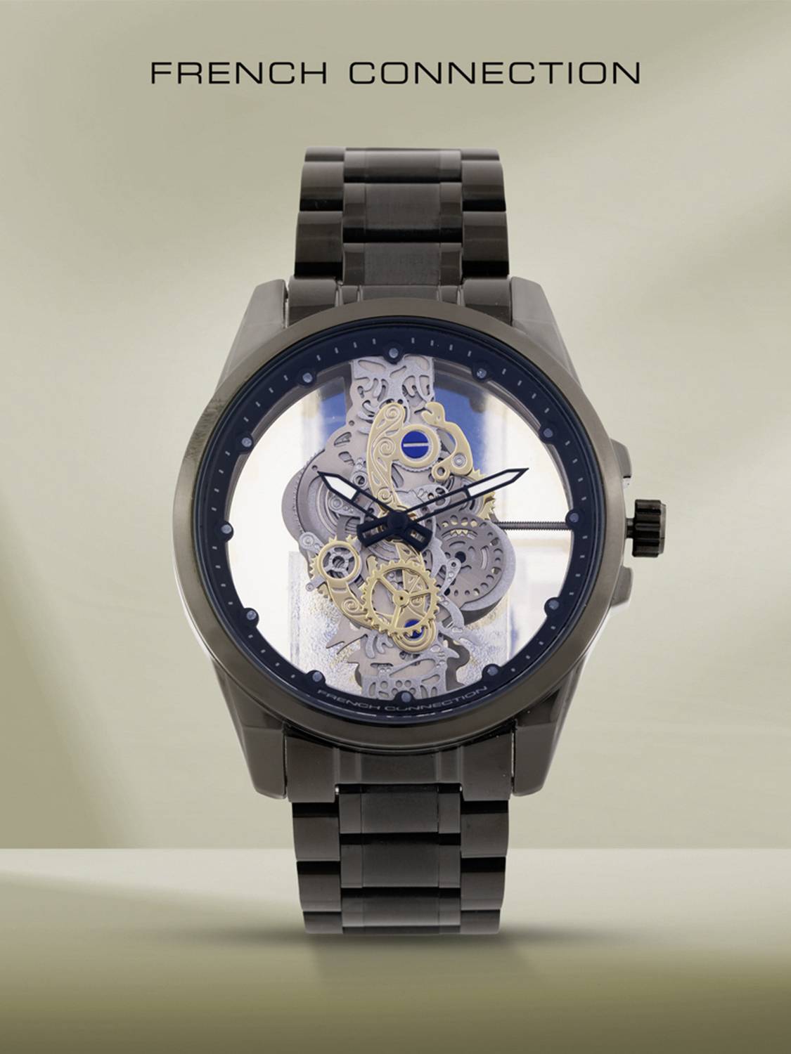 French Connection Skeleton Dial Analog Watch for Men - Image 3