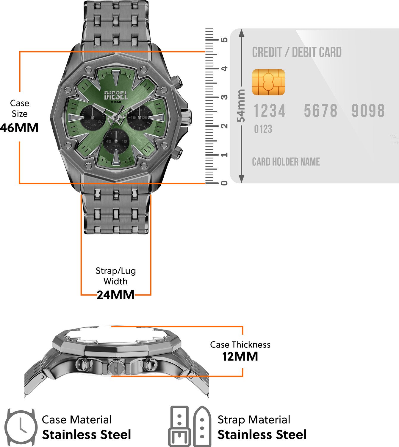 Image of DIESEL Stinger Analog Watch - For Men DZ4711,DZ4711I