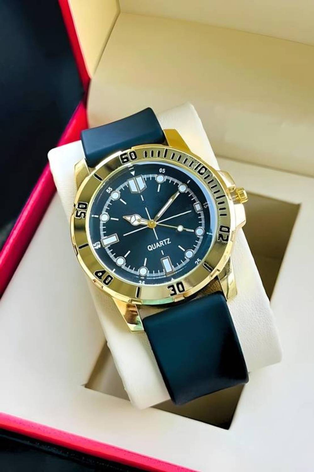 Calf & Co. Calf_Gold_Black Analog Watch - For Men