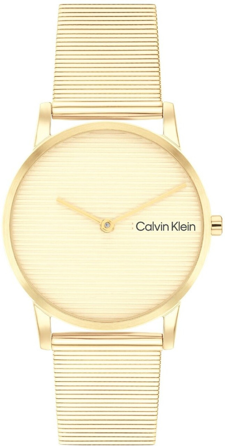 Image of Calvin Klein Feel Qtz Basic Slim Light Gold Round Dial Women's Watch / Analog Watch - For Women 25100035