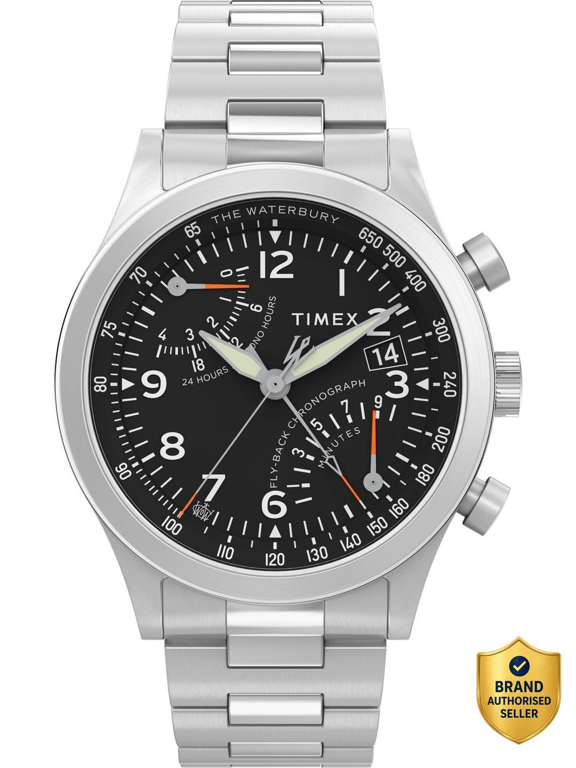 Image of TIMEX TW2W47800UJ Waterburry Round 43mm Black Dial Analog Watch - For Men