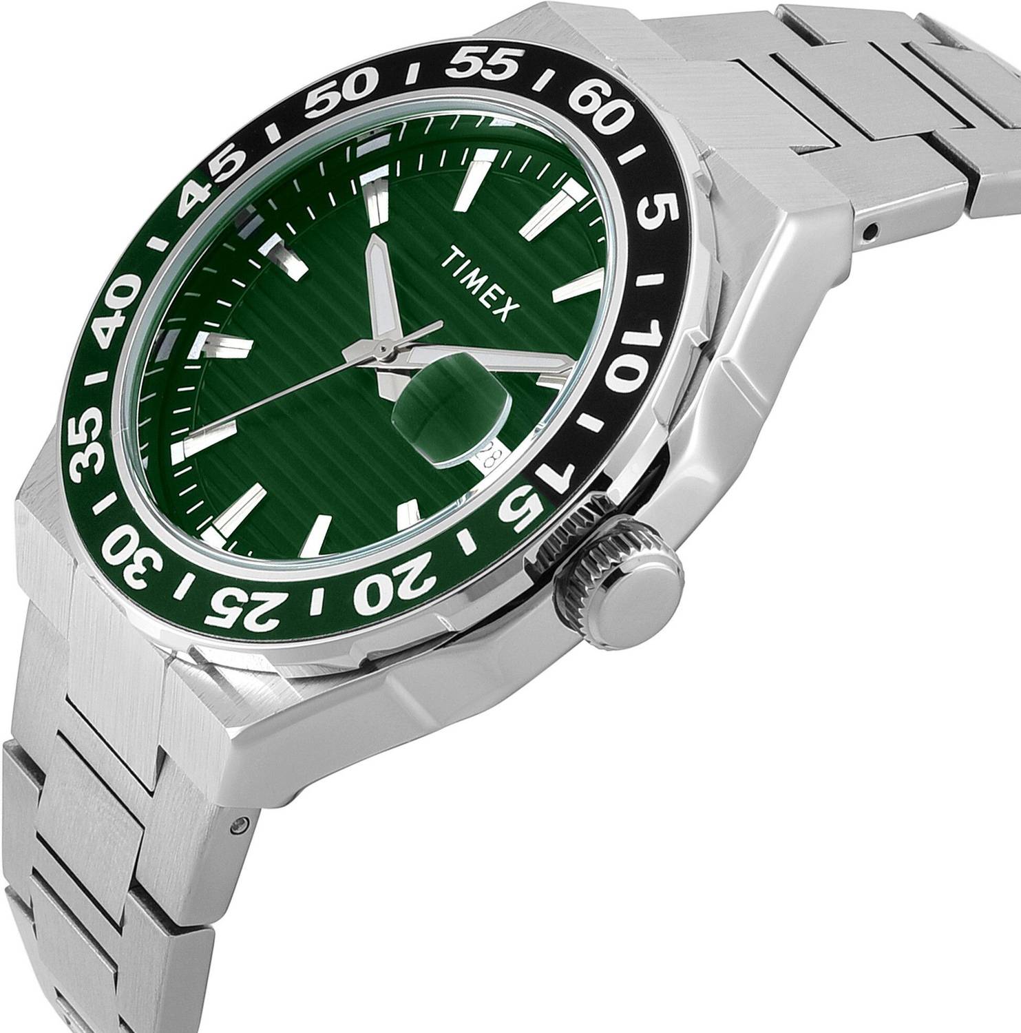 TIMEX Men's Green Dial Analog Watch with Date Display - Image 3