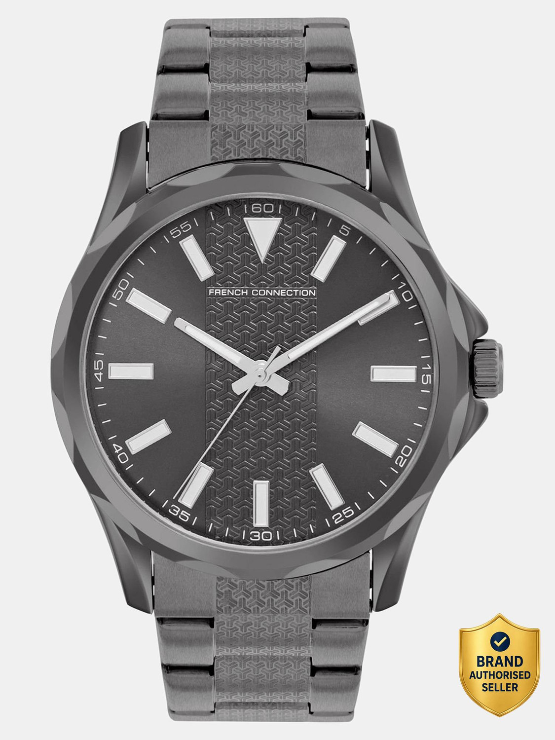 Image of French Connection FCC03GNM Grey Sunray Textured Dial | Analog Watch for Men's | FCC03GNM Analog Watch - For Men