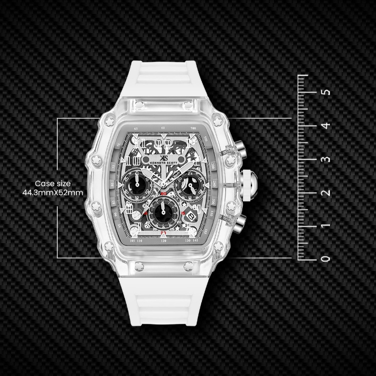 Image of Kenneth Scott Kenneth Scott Multi Function Analog Watch - For Men