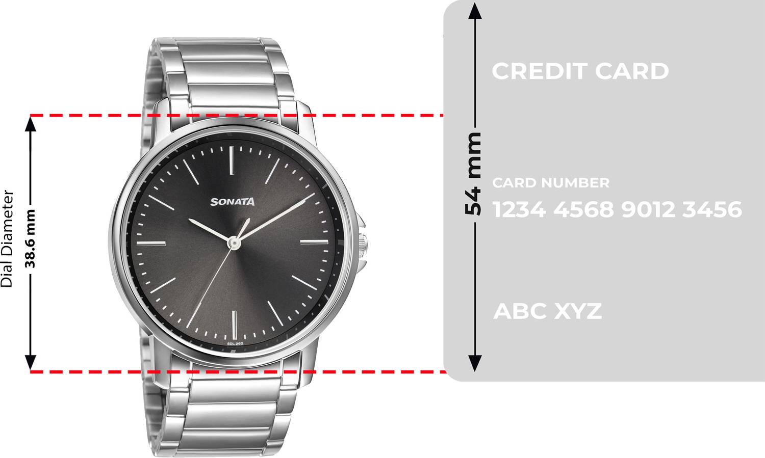 Sonata ESSentials Black Dial Silver Strap Watch - Men - Image 4