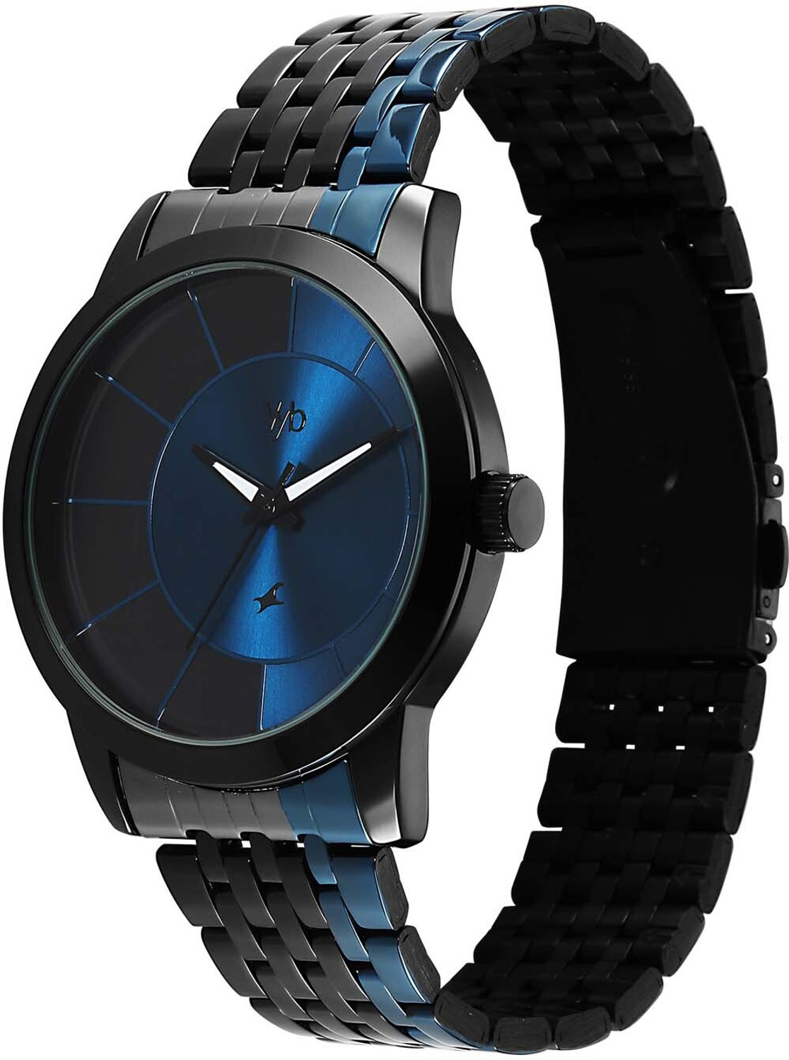 Image of Fastrack Vyb Phantom Vyb Phantom Quartz Black&Blue Dial Black&Blue Stainless Steel Strap Analog Watch - For Men
