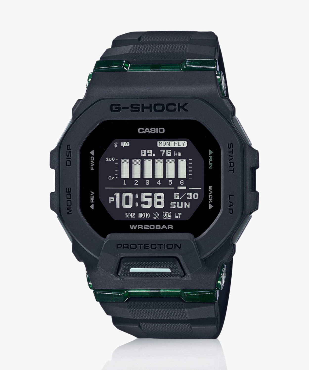 Image of CASIO GBD-200UU-1DR G-Shock Dial Black Resin Strap Digital Watch - For Men