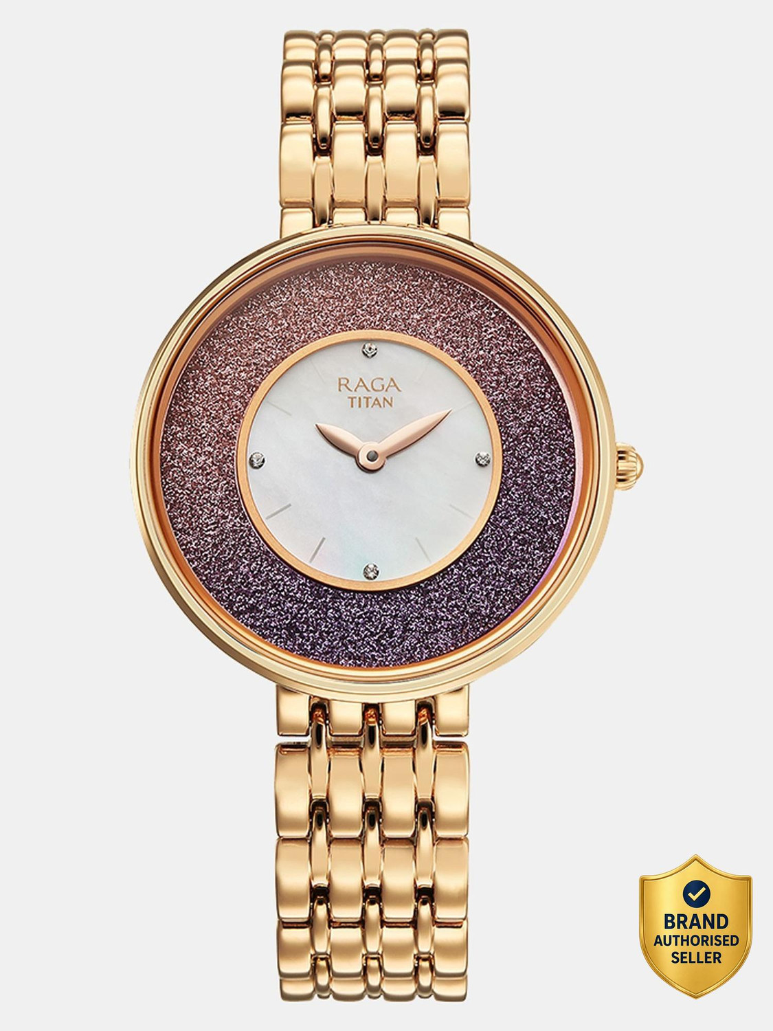 Image of Titan Glimmers Titan Raga Glimmers Quartz White Round Dial Women's Watch / Analog Watch - For Women