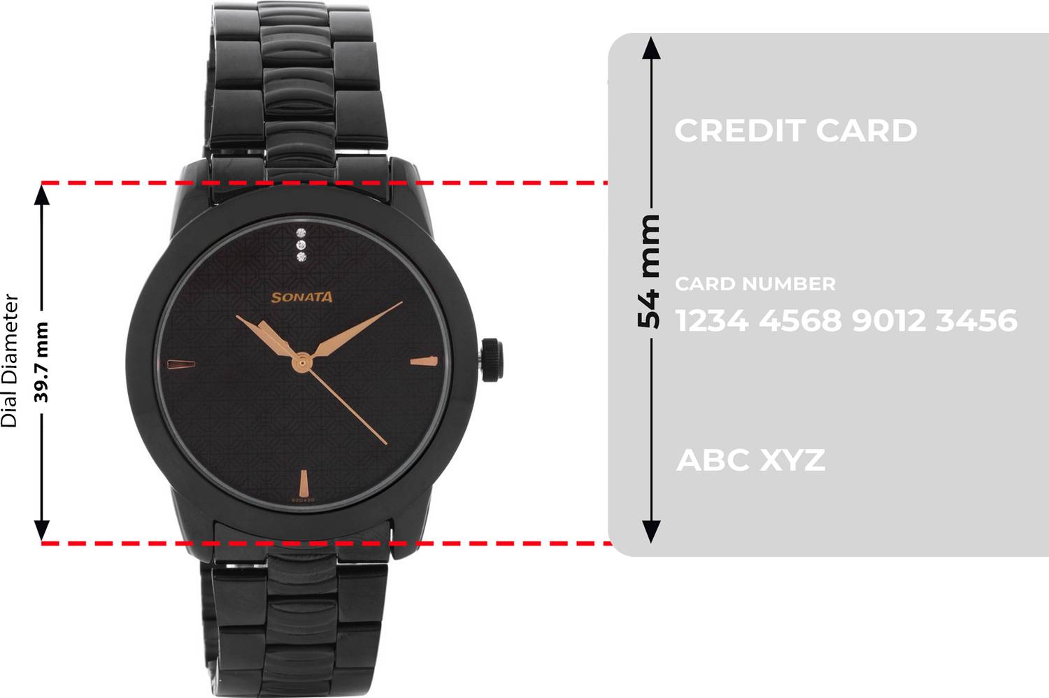Sonata NP7924NM01 Black Dial Metal Strap Analog Watch - Image 4