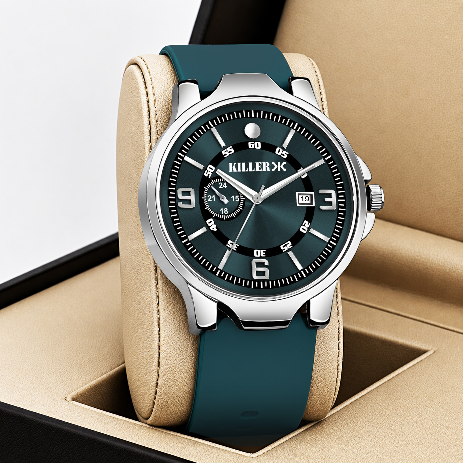Image of KILLER Minimalist Series | Working Date Display | Smart Watch Strap | Soft Silicone Analog Watch - For Men