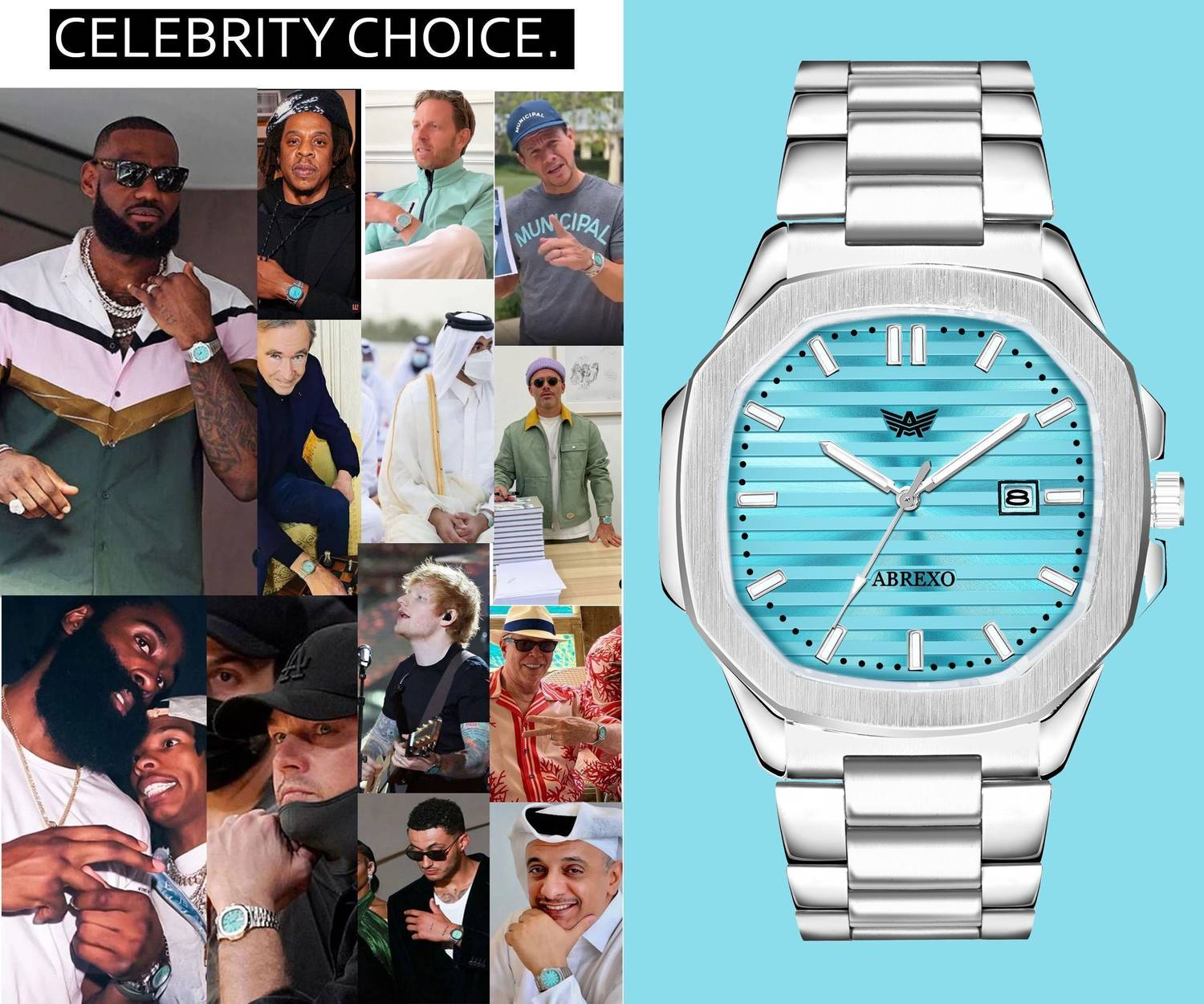 ABREXO Abx4568 Sky Blue Nautilus Watch - Image 3