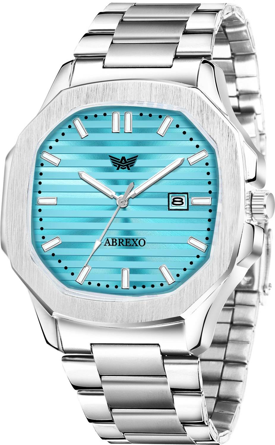 ABREXO Abx4567-Sky Blue Nautilus Date Watch - Image 3