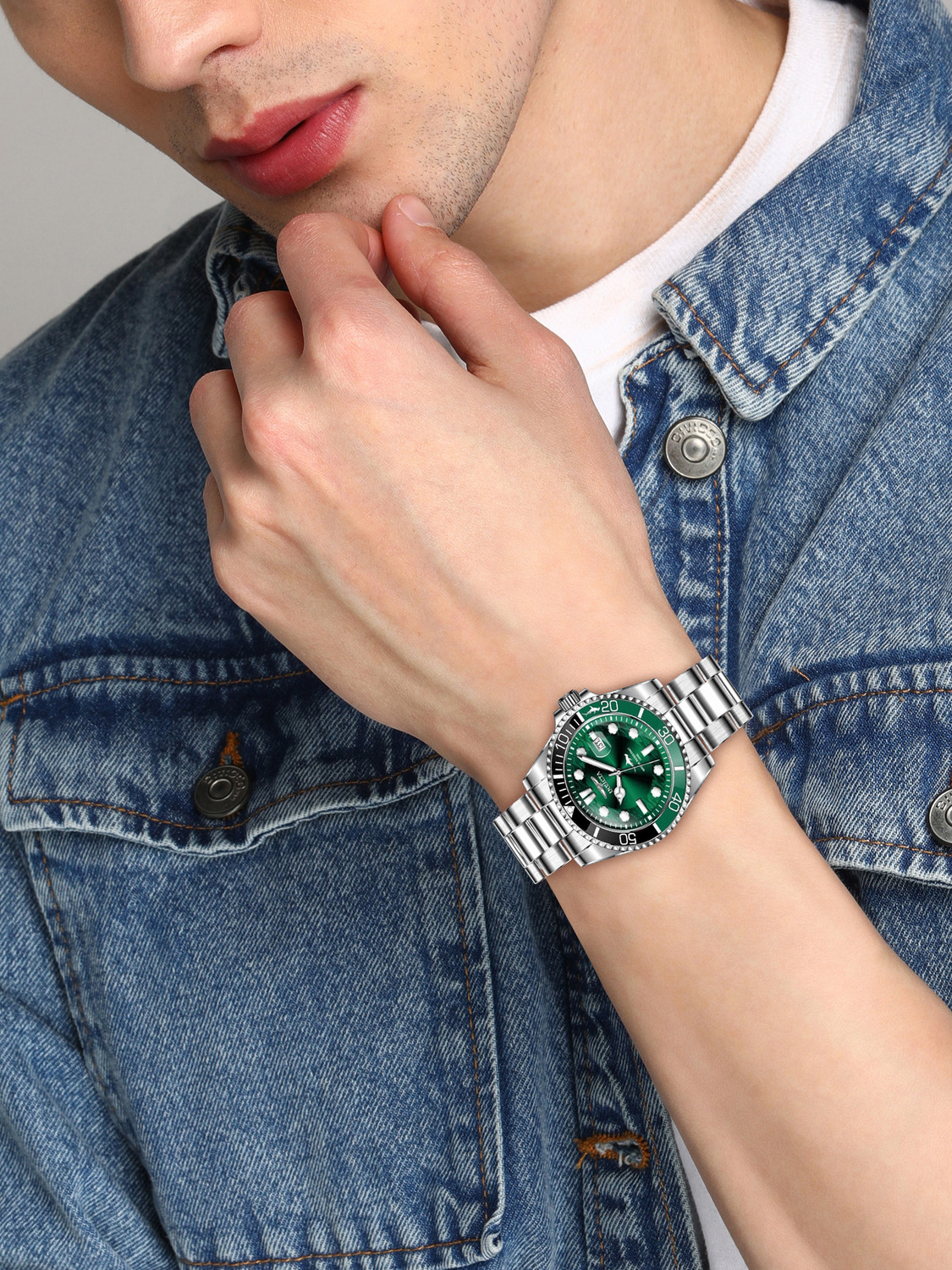 Image of INVICTA 30808 Pro Diver Quartz Green Dial Analog Watch - For Men