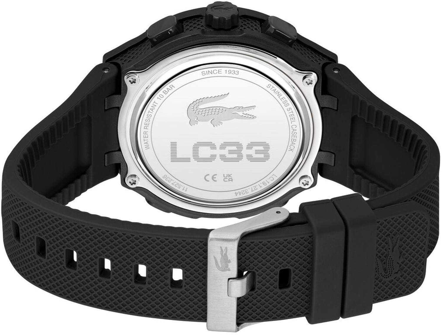 Image of LACOSTE LC33 Lacoste Lc33 Qtz Basic Black Round Dial Men's Watch - 2011447 Analog Watch - For Men