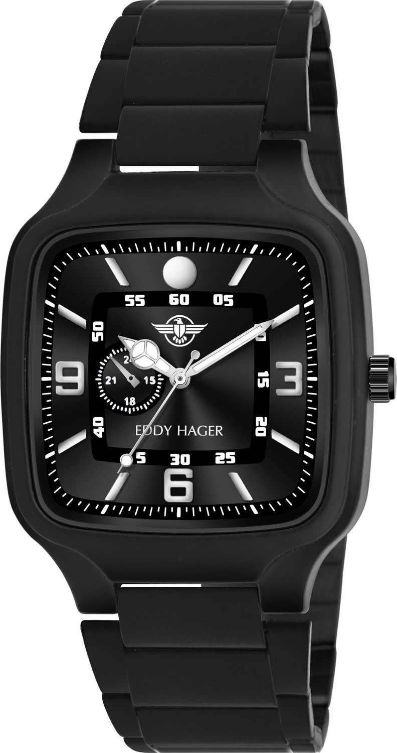 Image of EDDY HAGER EH-290-Black Big Dial Analog Watch - For Men