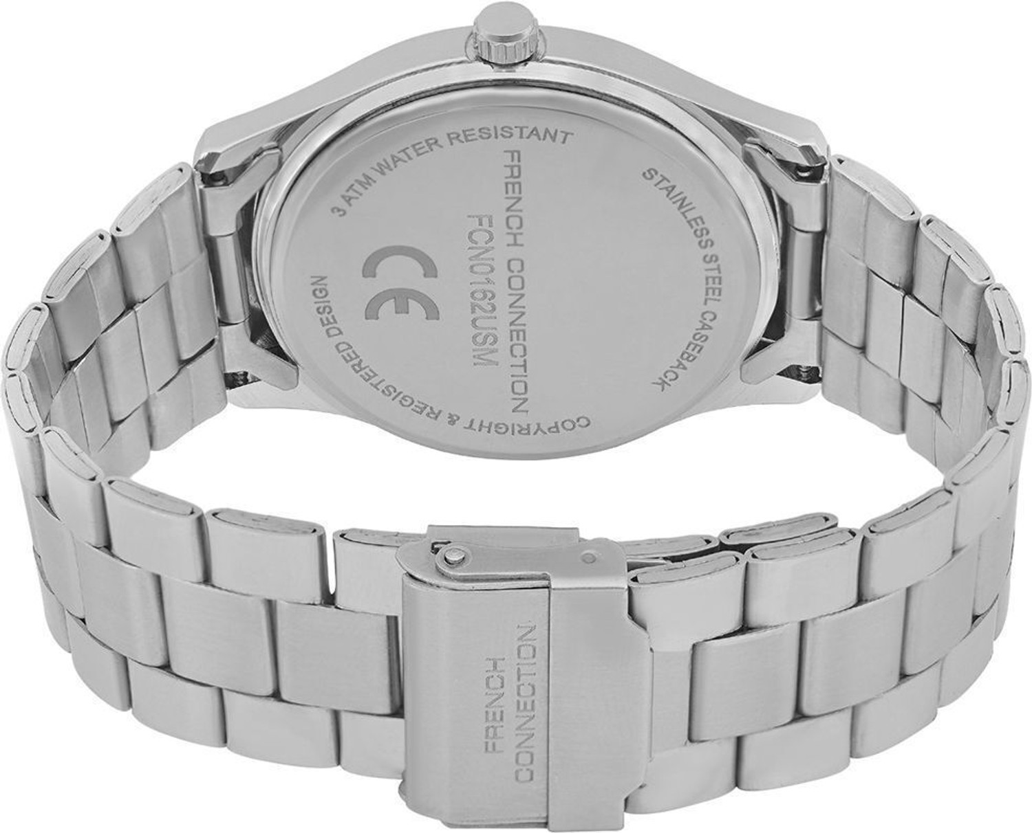 Image of French Connection Blue Sunray Dial | Men's Silver Analog Watch Analog Watch - For Men