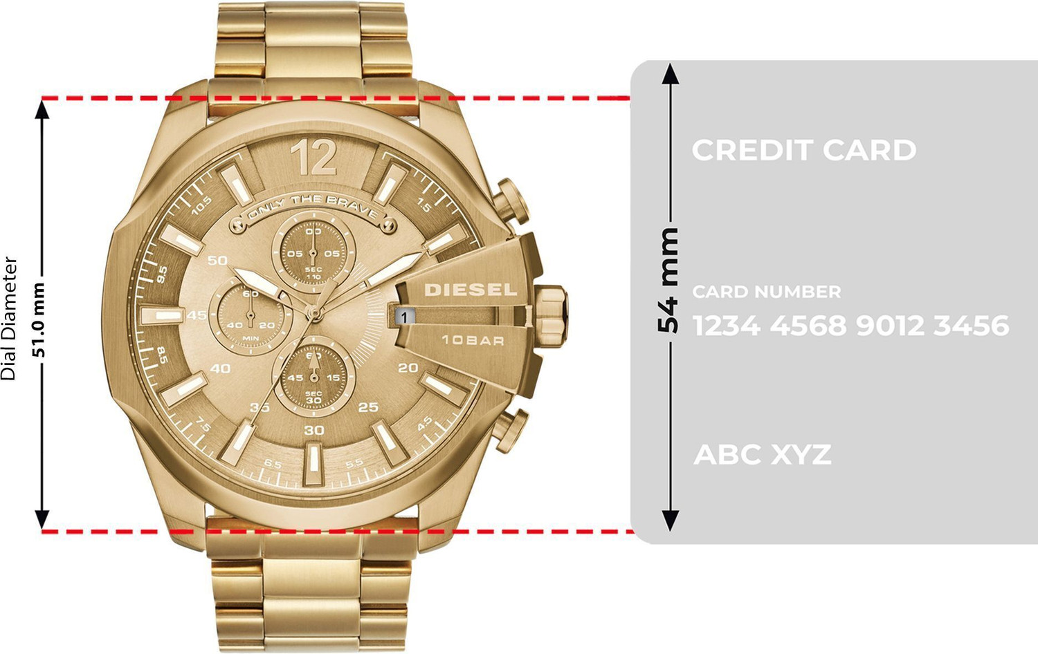 Image of DIESEL Mega Chief Mega Chief Analog Watch - For Men