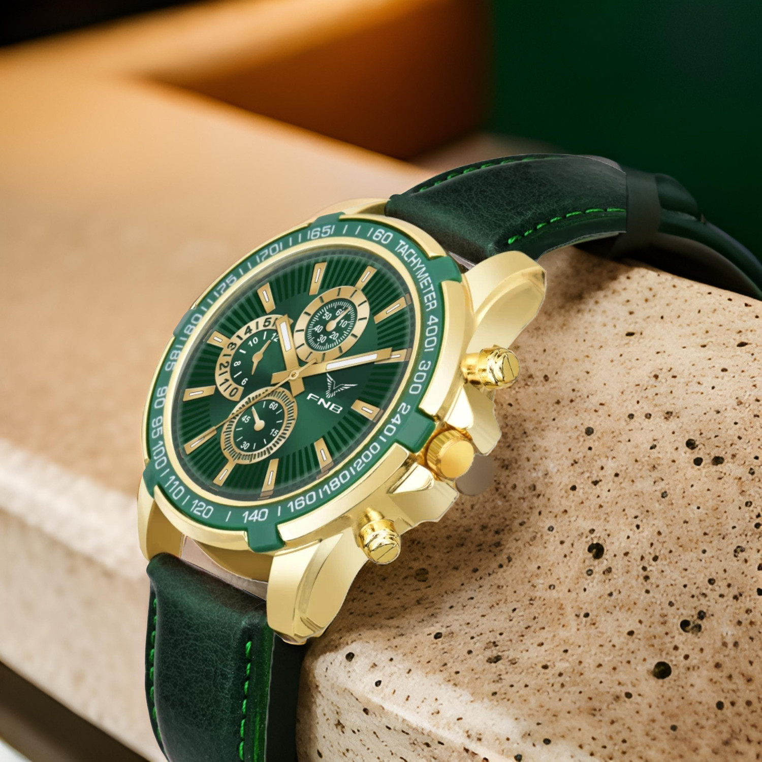 Image of FNBSTORE Analog Watch Multicolor Colour Watch For Men Analog Watch Multicolor Green Colour Dial Watch For Men Analog Watch - For Men