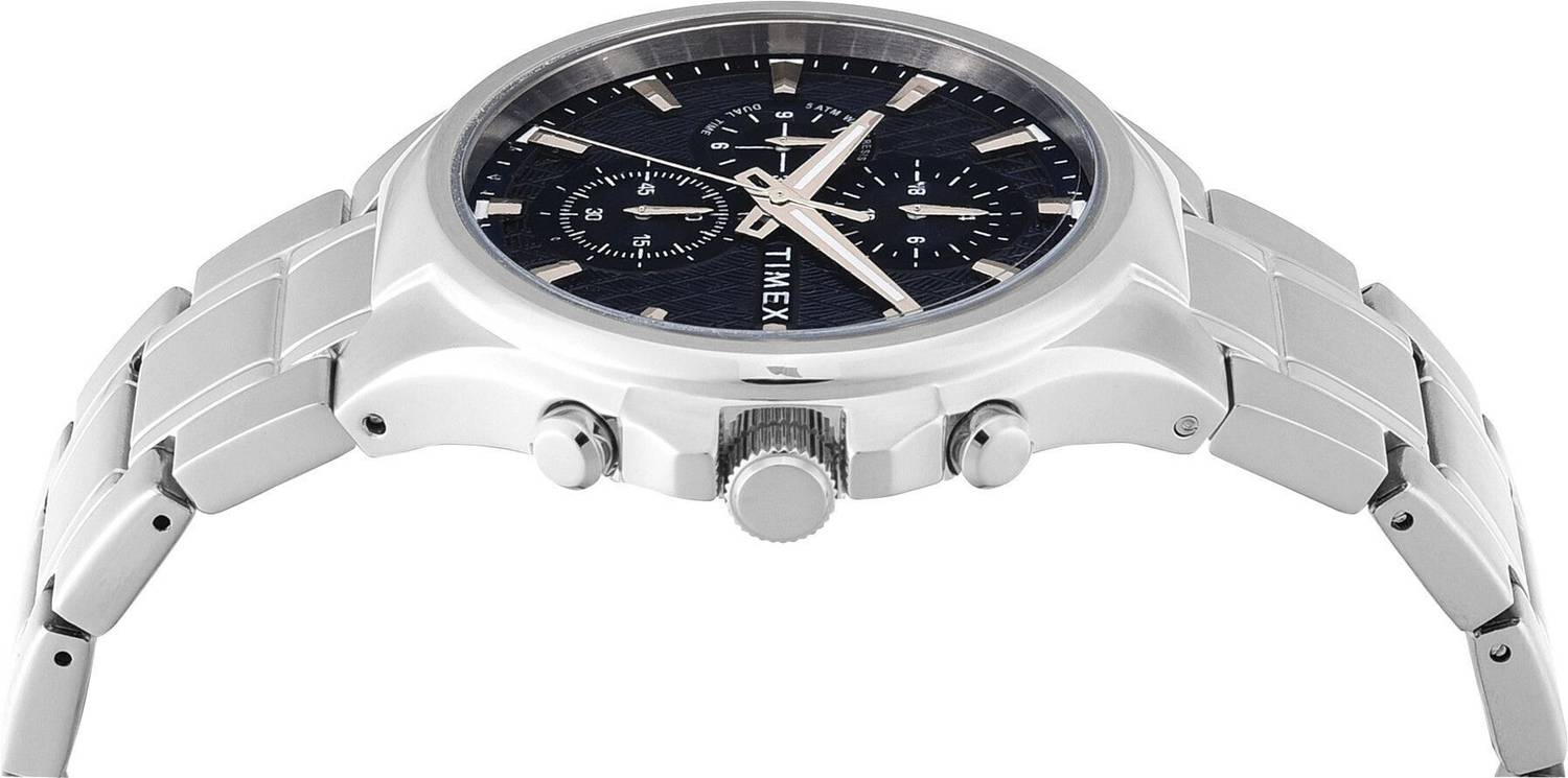 TIMEX Dual Time Blue Dial Analog Watch - For Men - Image 5