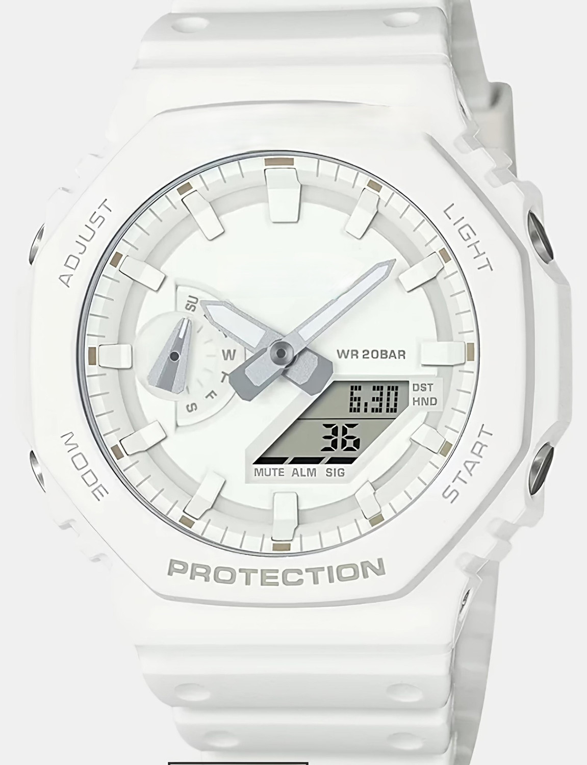 Image of Fiveyearwarrant SuperShock white Super shock Analog-Digital Watch - For Men