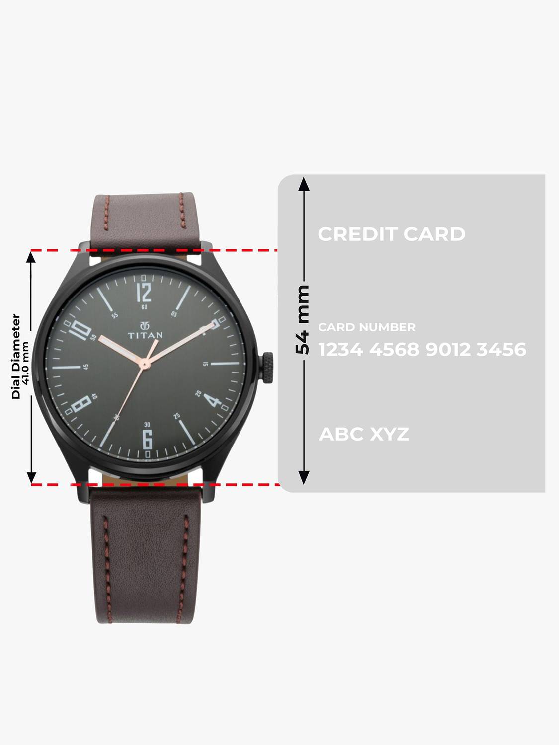 Titan NN1802NL01 Minimalist Black Dial Brown Leather Watch - Image 4