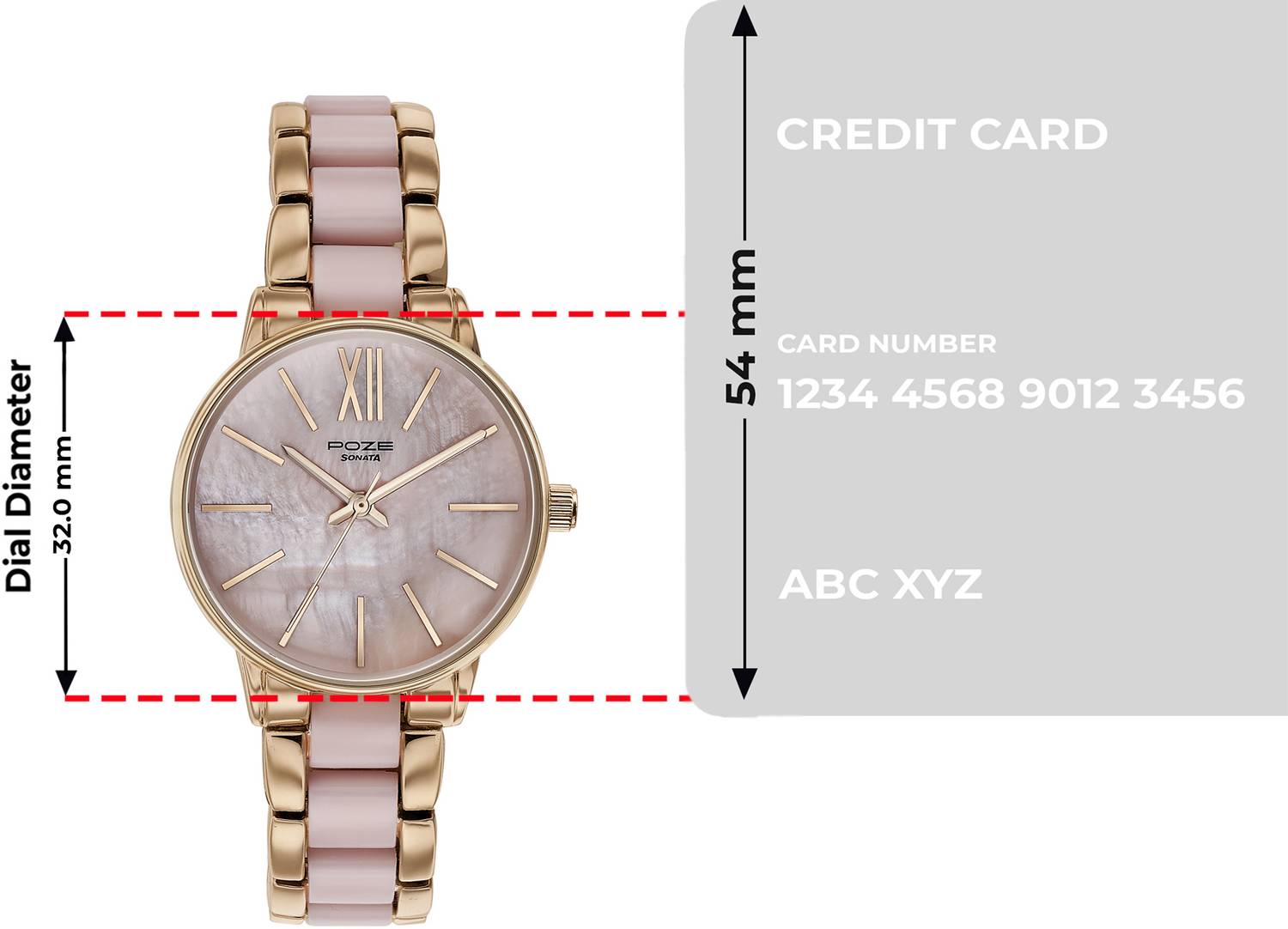 Sonata Poze Pink Watch for Women - Image 4