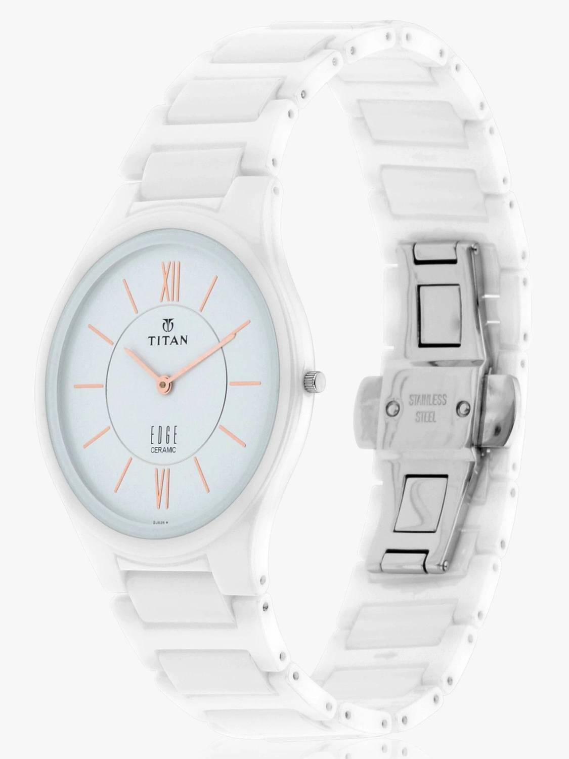Titan Edge Ceramic White Dial Ceramic Strap Watch for Men - Image 5