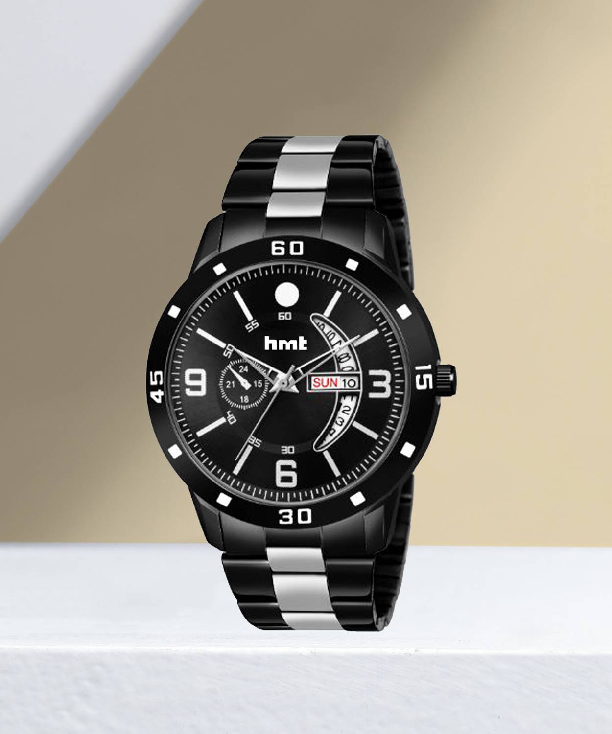 HMT Quartz Premium Blue Chain Watch for Men - Image 1