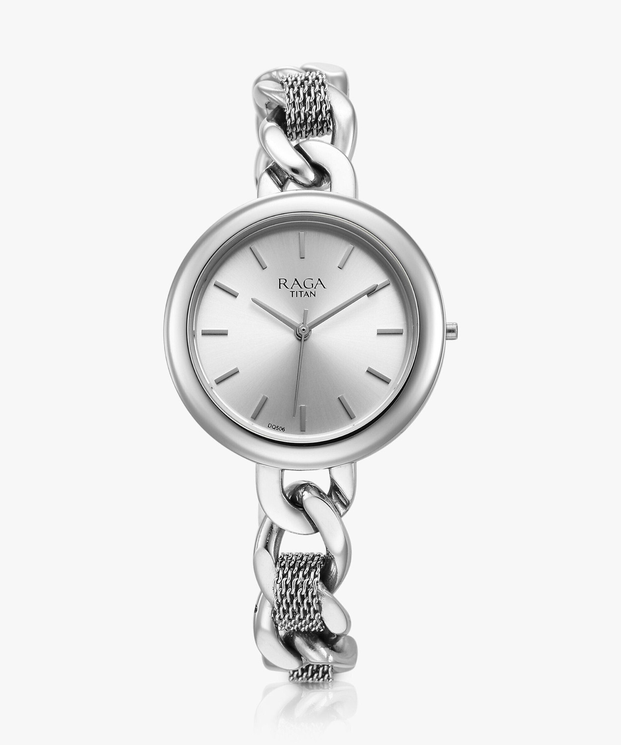 Image of Titan Titan Raga Showstopper Silver Dial Silver MetalStrap Analog Watch - For Women
