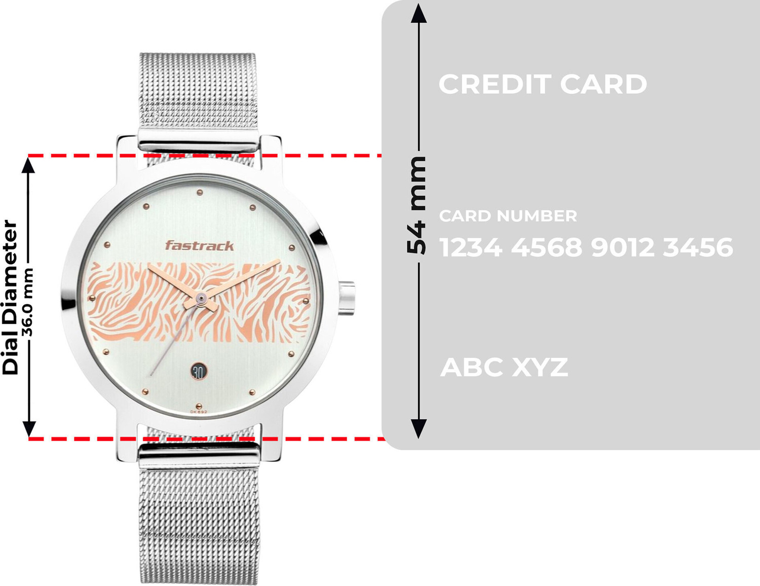 Image of Fastrack Fastrack Silver & Rose Gold Dial Silver Stainless Steel Strap Analog Watch - For Girls