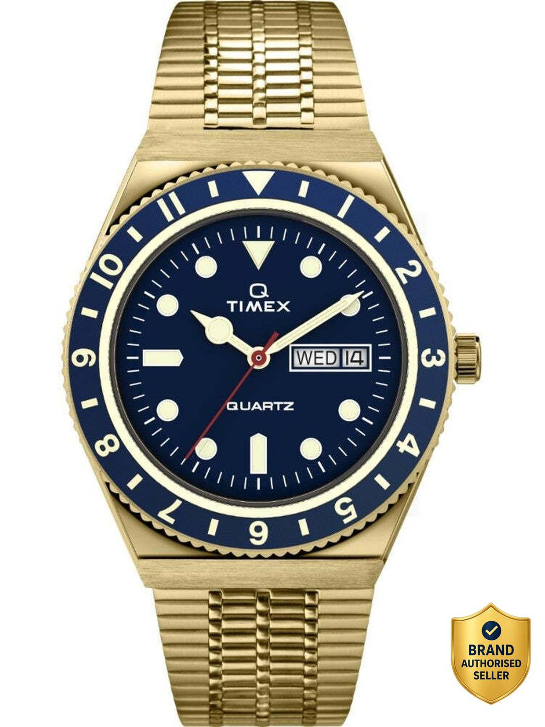 Image of TIMEX TWEG26302 Q Round 38mm Blue Dial Analog Watch - For Men