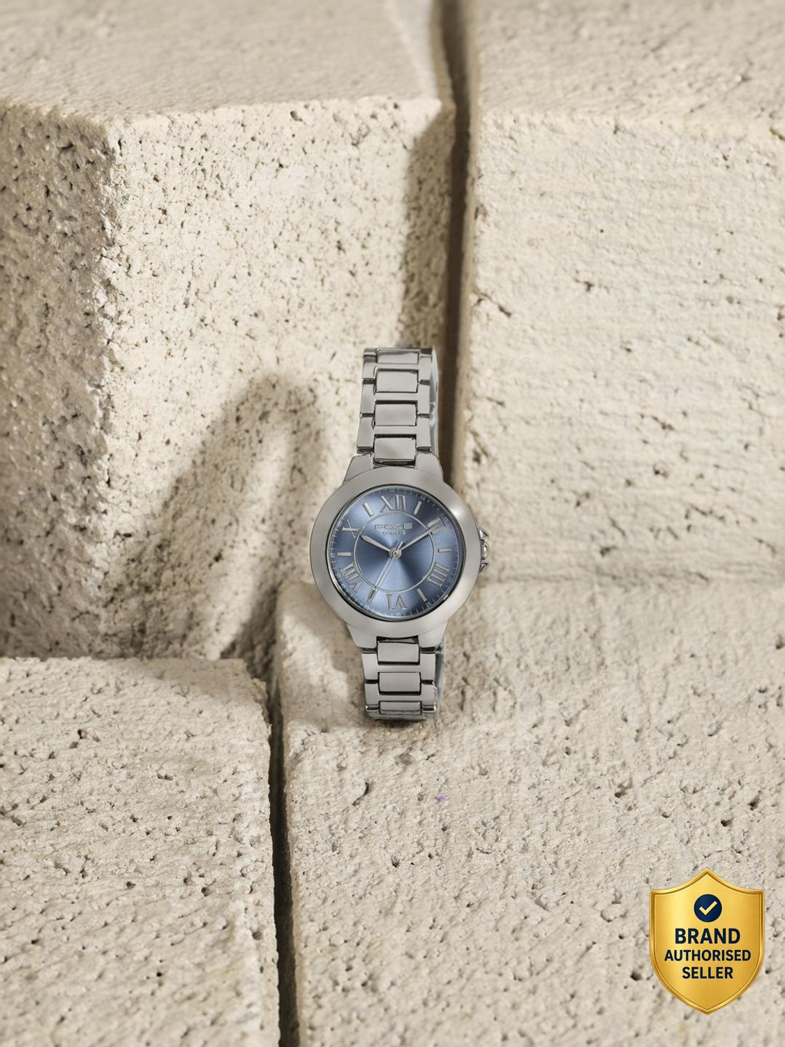 Image of SONATA Poze 8 Sonata Poze 8 Quartz Blue Dial Silver Alloy Strap Analog Watch - For Women