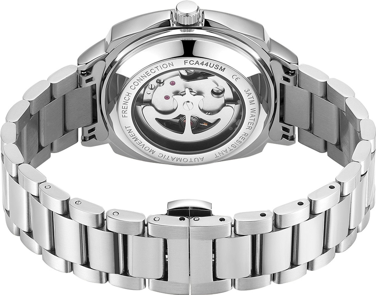 Image of French Connection FCA44USM Blue Sunray Round Dial Automatic Analog Watch - For Men