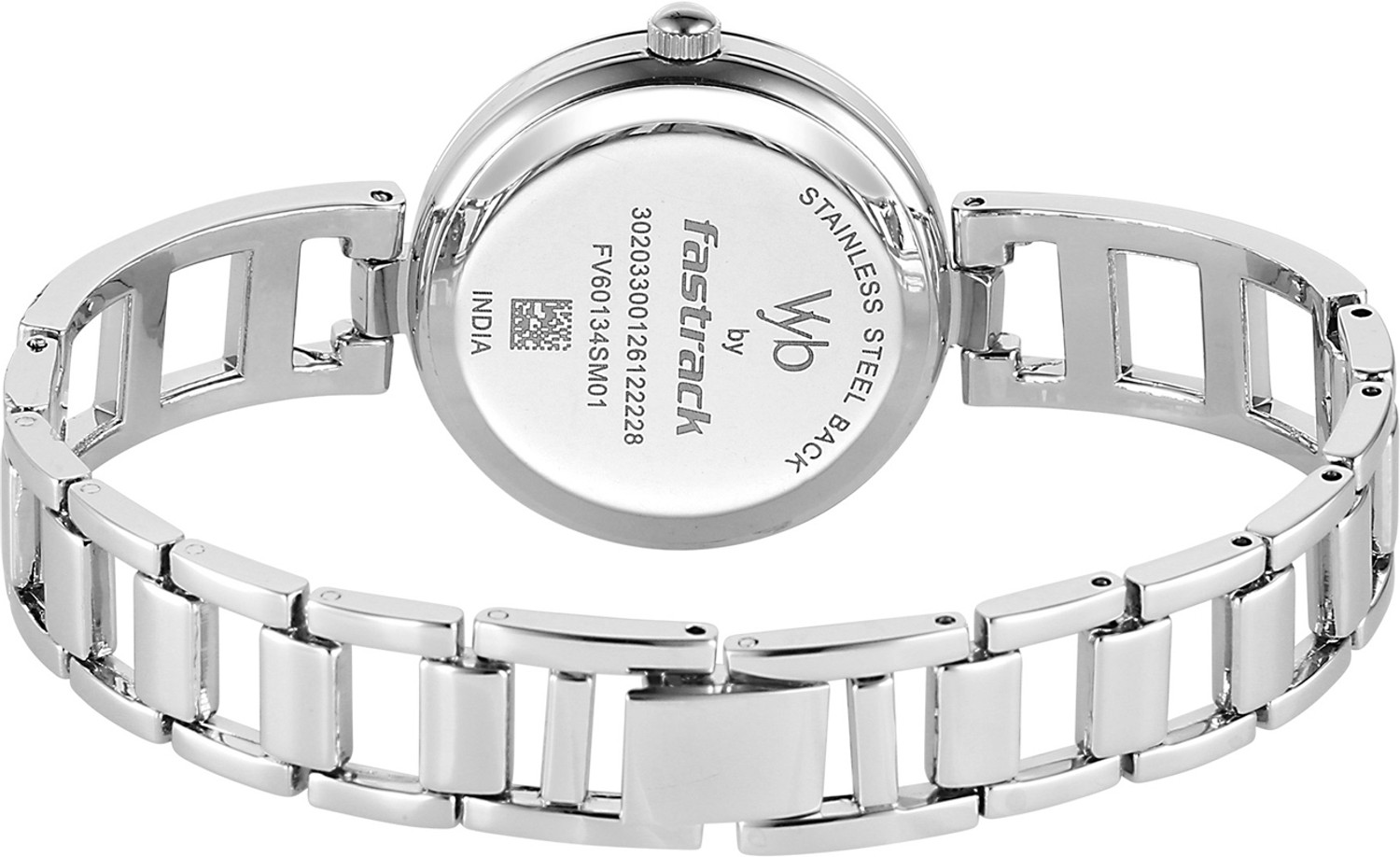 Image of Fastrack Fastrack Vyb Seeker Fastrack Vyb Seeker Quartz Lilac Dial Silver Alloy Strap Analog Watch - For Women