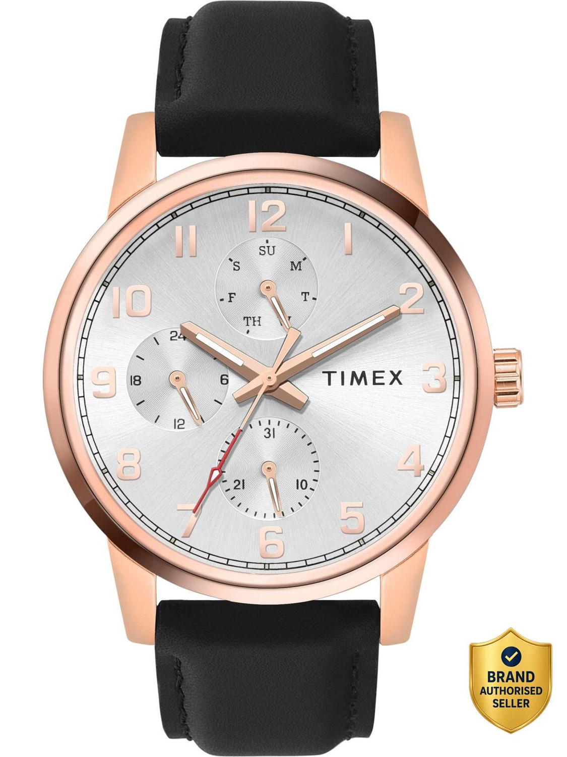 Image of TIMEX TWEG18908 Trendline Round 44mm Silver Dial Analog Watch - For Men