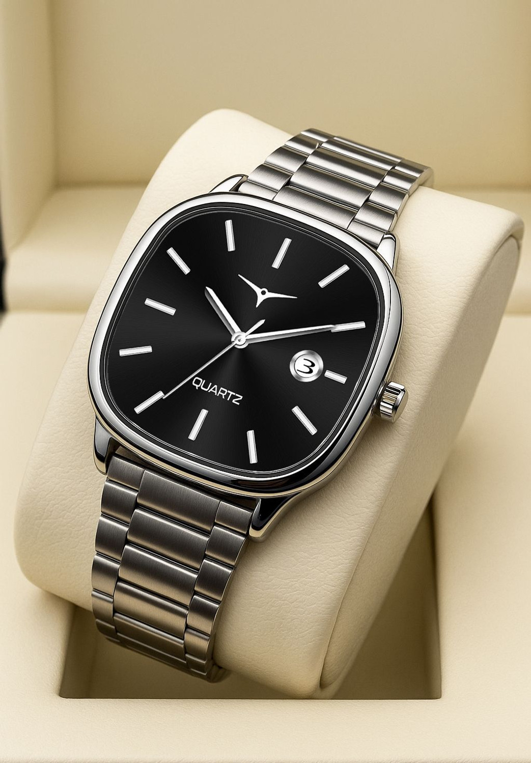 Image of moveflex UNISEX Date Function Working Free Size Adjutable Chain Lock Premium Quality UNISEX Date Function Working Free Size Adjutable Chain Lock Premium Quality Analog Watch - For Men