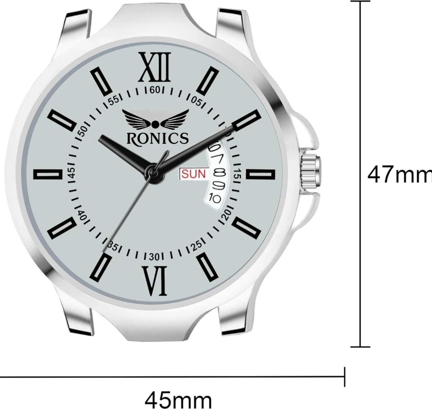 Image of ronics Ronics fancy attractive latest grey dial grey strap Silicon strap Analog Watch - For Men