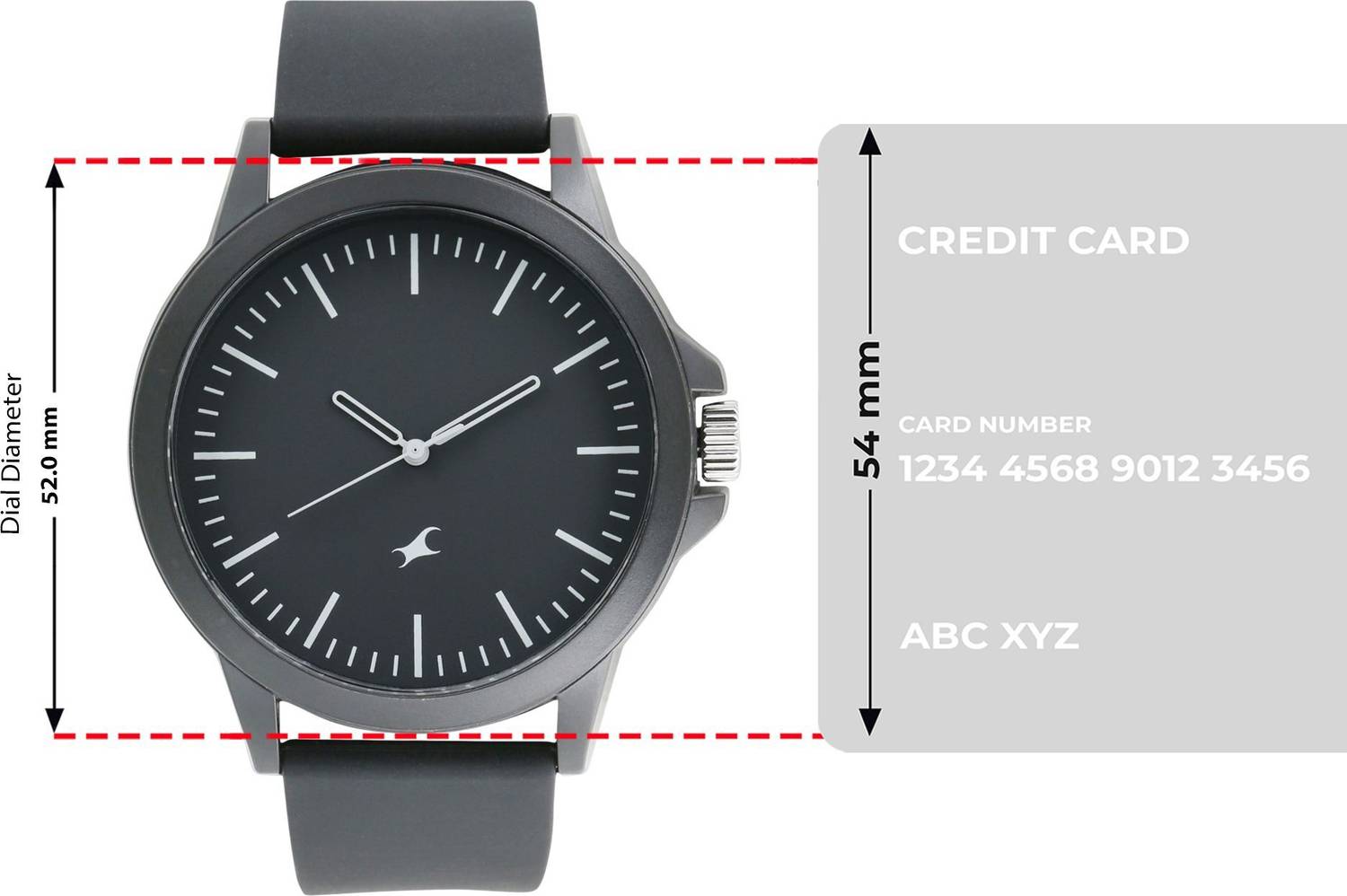 Fastrack 38024PP25 Black Dial Black Silicone Strap Watch - Image 4