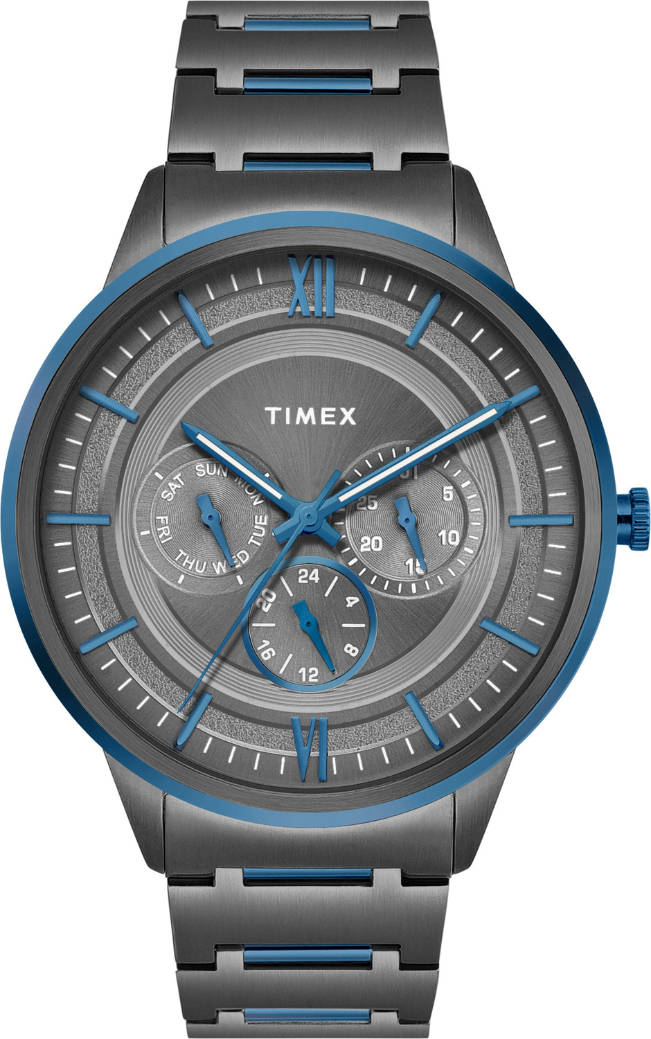 Image of TIMEX TWEG28003 Signio Round 42mm Grey Dial Analog Watch - For Men