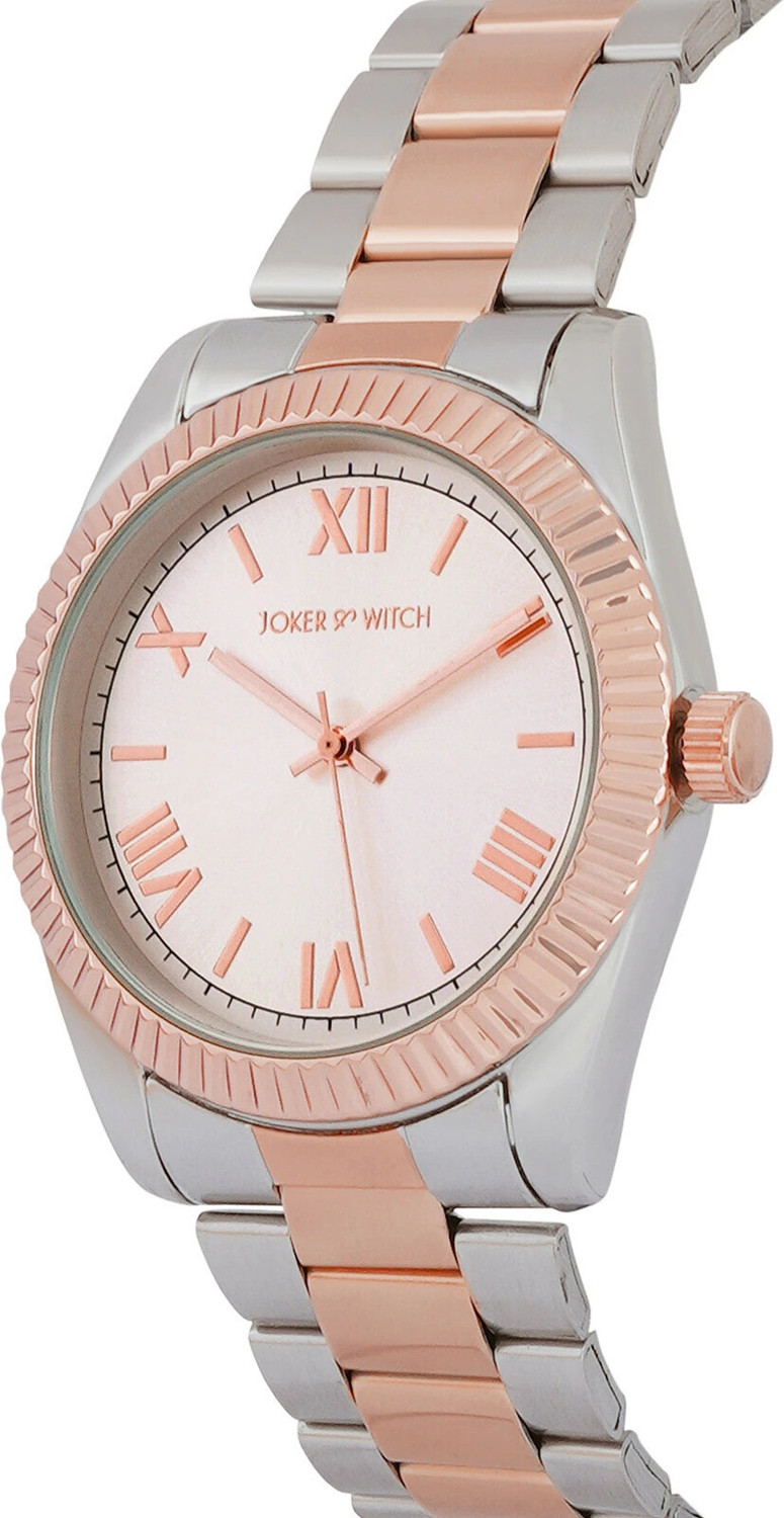 Image of Joker & Witch Joker & Witch Leigh 41mm Rose Gold Dial Dualtone Stainless Steel Watch for Men Analog Watch - For Men
