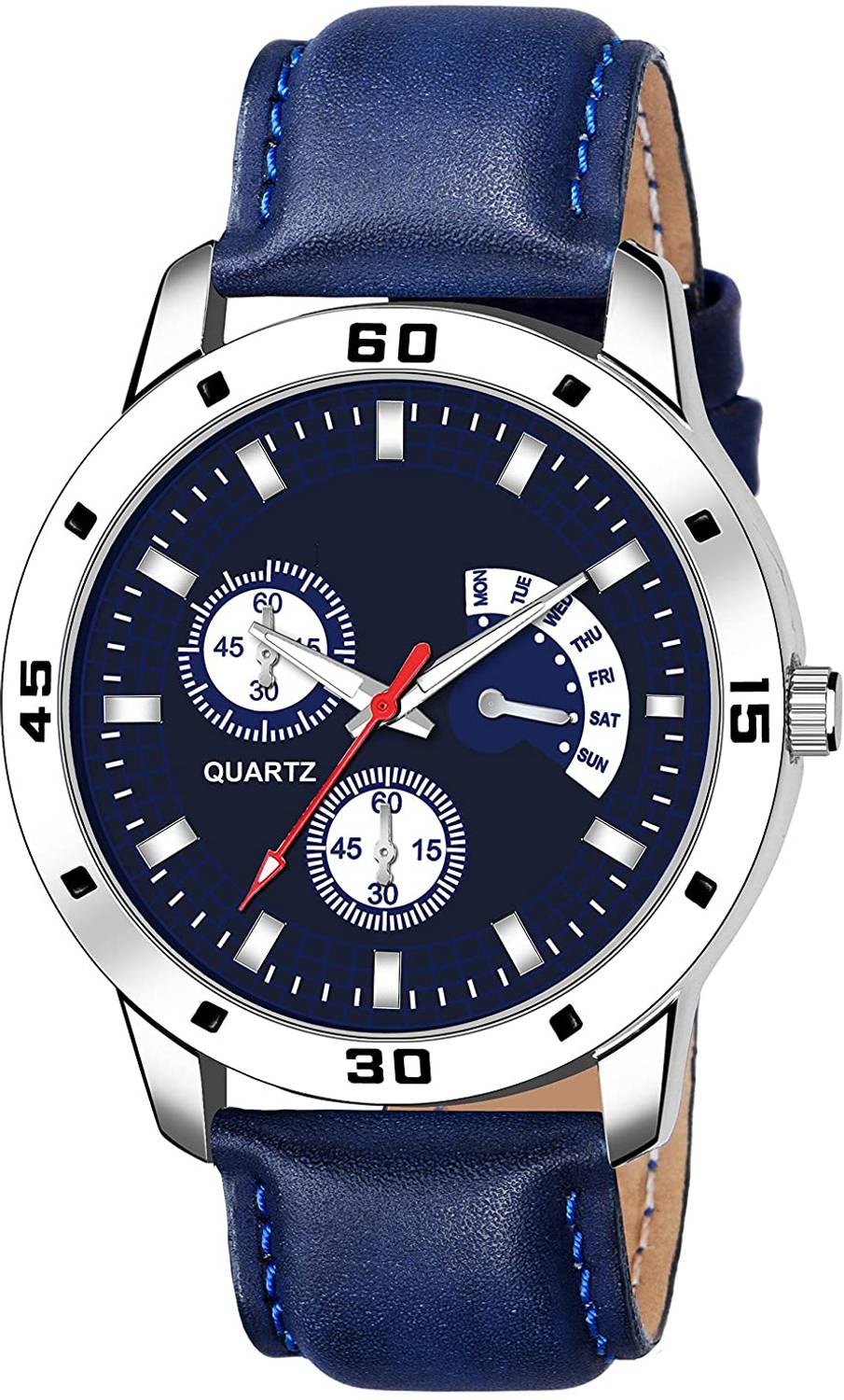 Ariston Analogue Blue Aviyo Dial Blue Leather Straps Watch For Men Boys Analogue Blue Aviyo Dial Blue Leather Straps Watch For Men Boys Analog Watch  - For Men