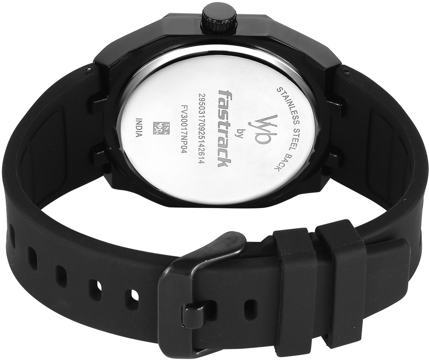 Image of Fastrack Fastrack Vyb Rebel Fastrack Vyb Rebel Quartz Black Dial Black Silicone Strap Analog Watch - For Men