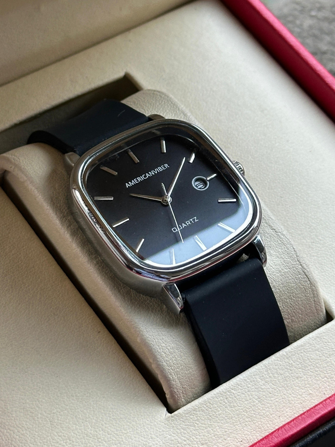 Image of Americanviber AVM0051 AMERICANVIBER | Classic Squared Dial | Quartz Movement | Men Watch Under 299 Analog Watch - For Men
