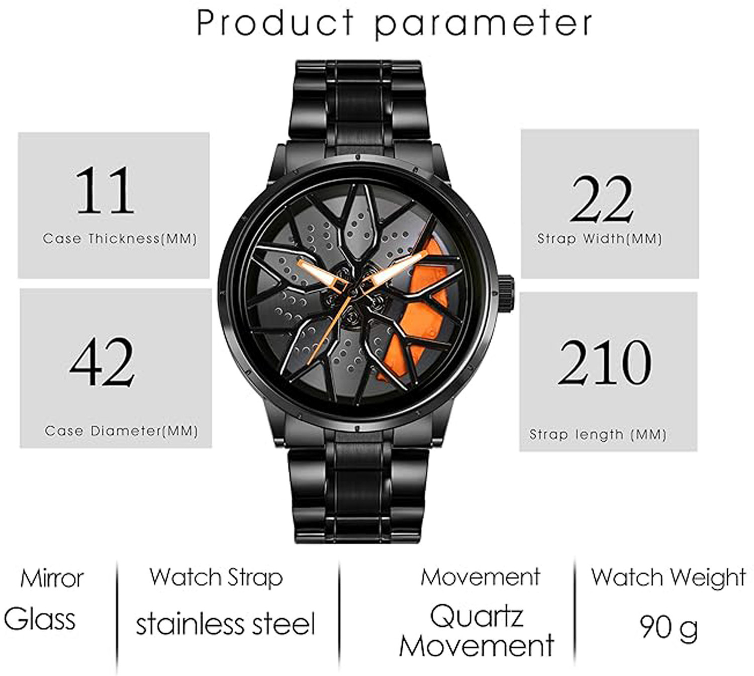 Image of Glowme Glowme Tencel Car Wheel Analog Watch - For Men