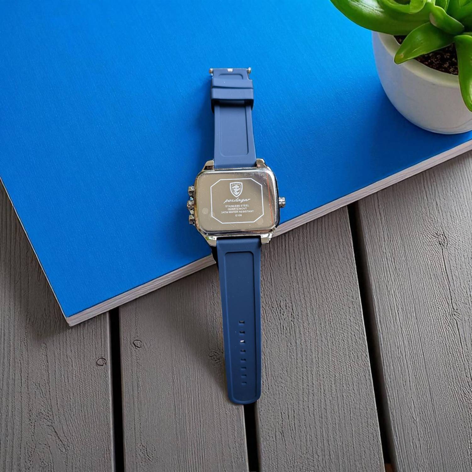 POEDAGAR Mens Dual Time Chronograph Watch - Image 4