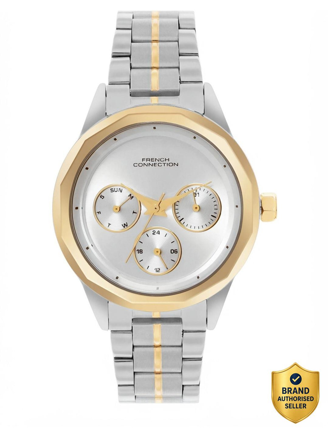 Image of French Connection LUNA Luna Silver Sunray Dial | Analog Watch For Women's | FCH06TM Analog Watch - For Women