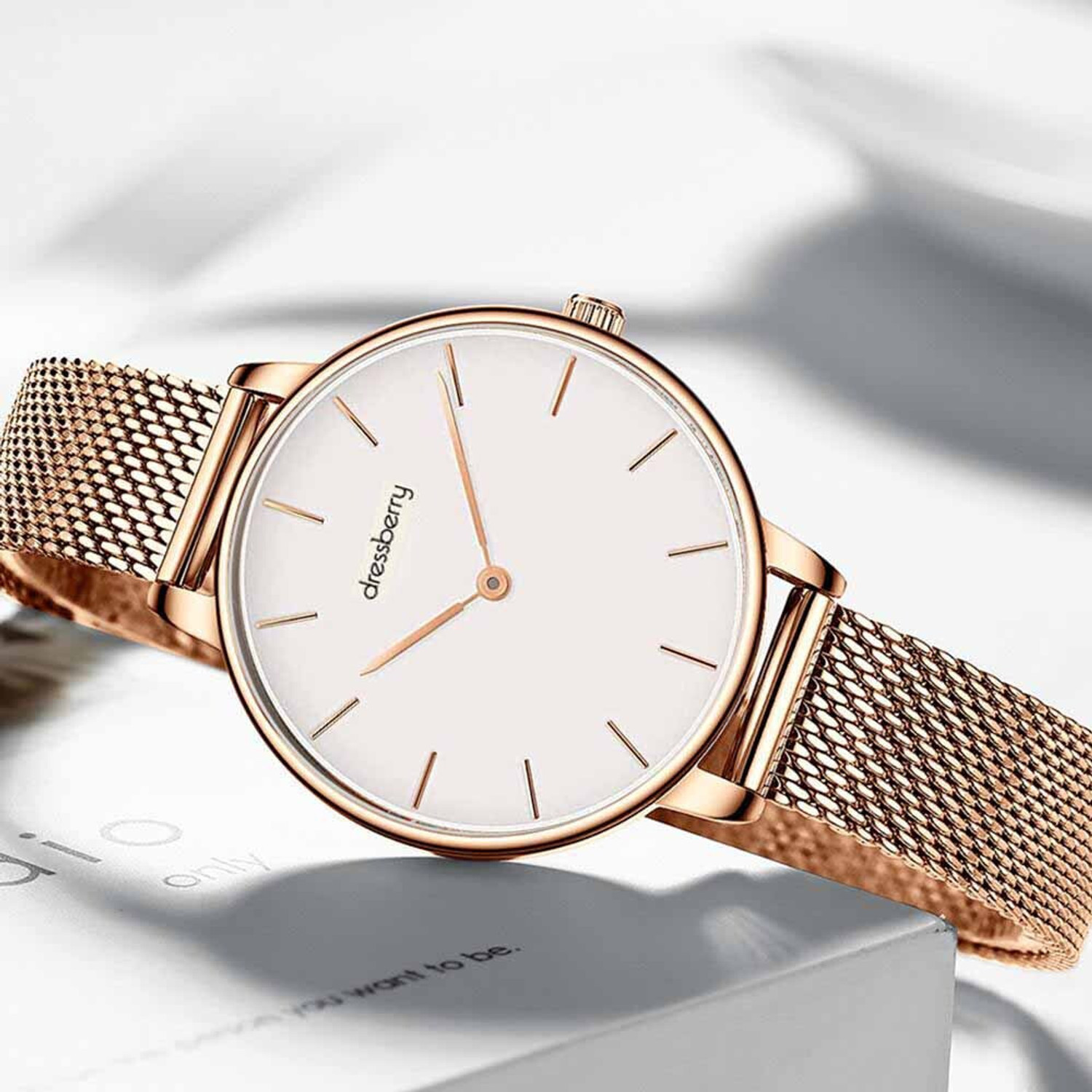 Image of Dressberry 336KKM01 Dressberryb Premium Aritocrat White Round Dial Women's & Girl's Analog Watch - For Women