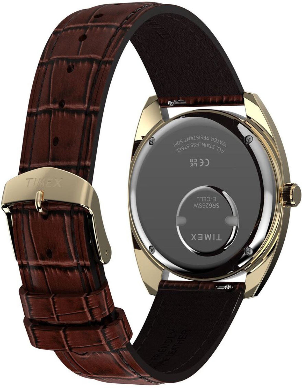 Image of TIMEX Q Round 37mm Brown Dial Analog Watch - For Men TW2Y87200UJ